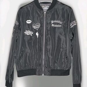 Beautiful Disaster Black Bomber Jacket For Members